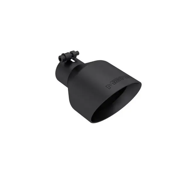 MBRP Black-Coated Tip 2.5in ID, 5in OD Out, 8in Length, Angle Cut, Dual Wall