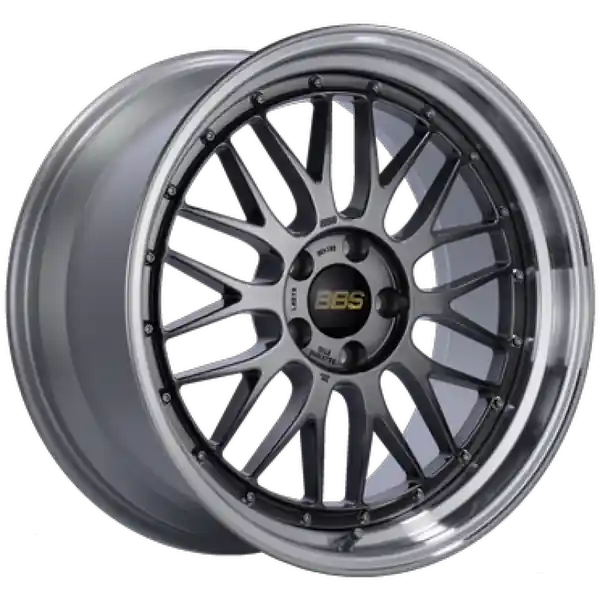 BBS LM 18x10 - 5x114.3 ET20 - PFS - Diamond Black w/Diamond Cut Machined Lip