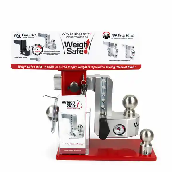 Weigh Safe Countertop POP Display Stand - Red