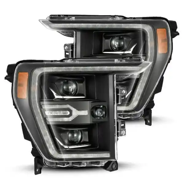 AlphaRex 21-22 Ford F150 Luxx-Series Projector Headlights Black w/Activ Light/Seq Signal