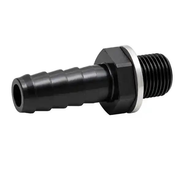 Vibrant Aluminum Metric to Barb Fitting Male M18 x 1.5 to 3/8in Barb