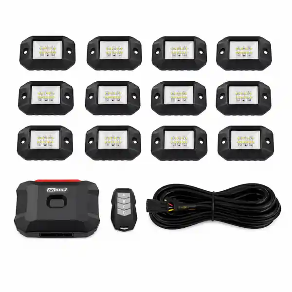 XK Glow RGBW 4pc Addressable LED Rock Light Kit
