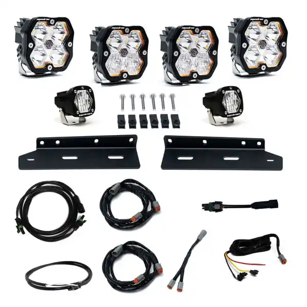 Baja Designs 21-25 Ford Raptor Squadron Sport 2.0 Fog Pocket Kit (Multi Patterns) - Clear