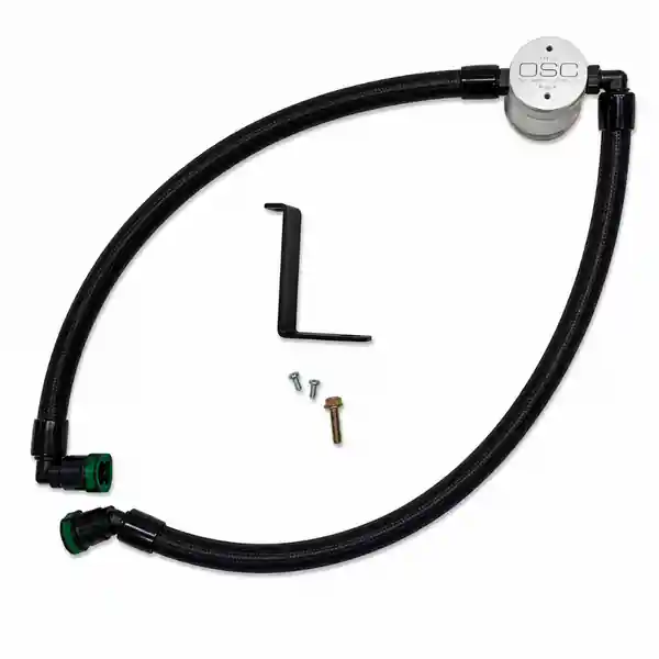 J&L 24-26 Ford Mustang EcoBoost Driver Side Oil Separator 3.0 - Clear Anodized