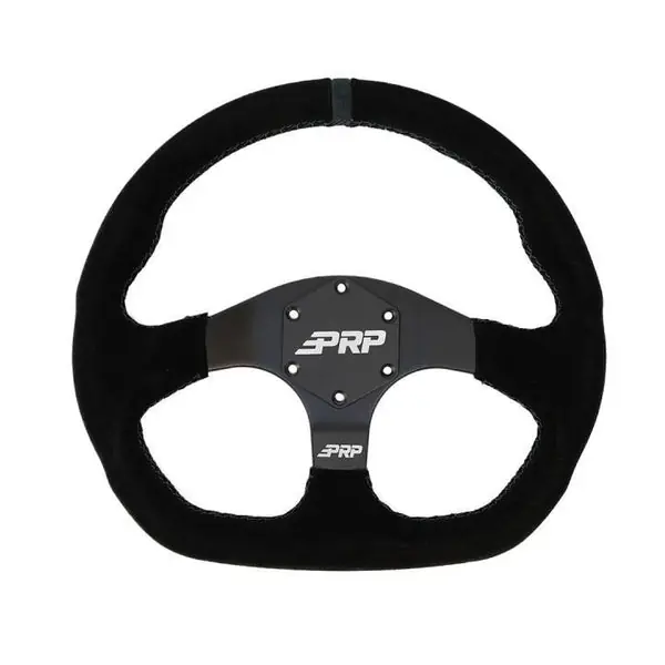 PRP Comp-R D-Shape Suede Steering Wheel - Blue
