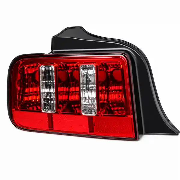 Raxiom 05-09 Ford Mustang Coyote Tail Lights- Chrome Housing - Red/Clear Lens