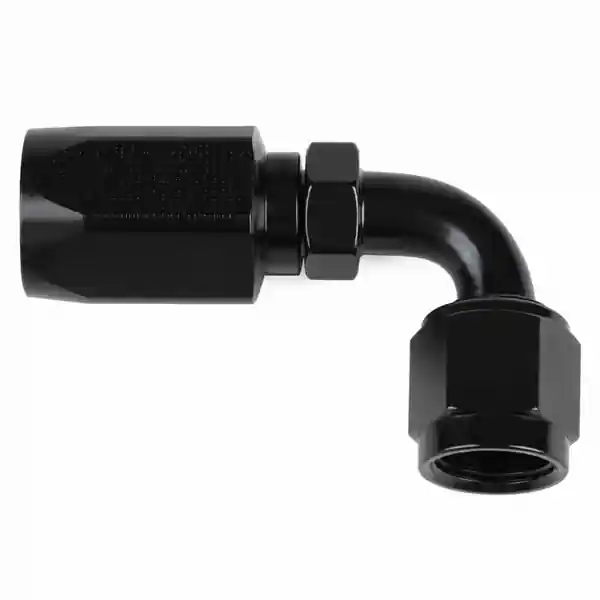 Fragola -6AN x 90 Degree Hose End Aluminum - Black Only