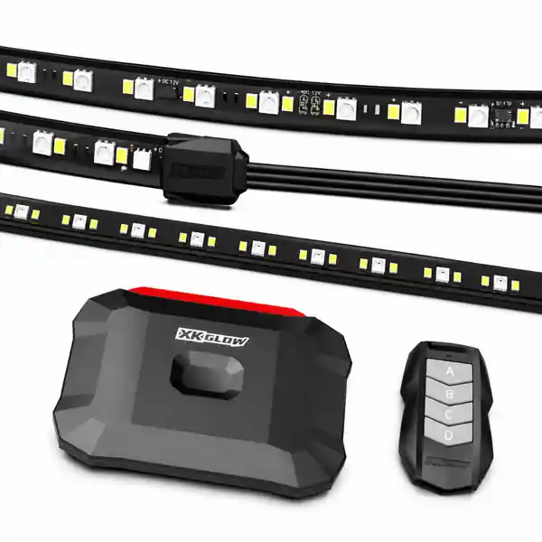 XK Glow XKmax RGBW 16pc Addressable Car Underglow + Interior + Wheel Kit