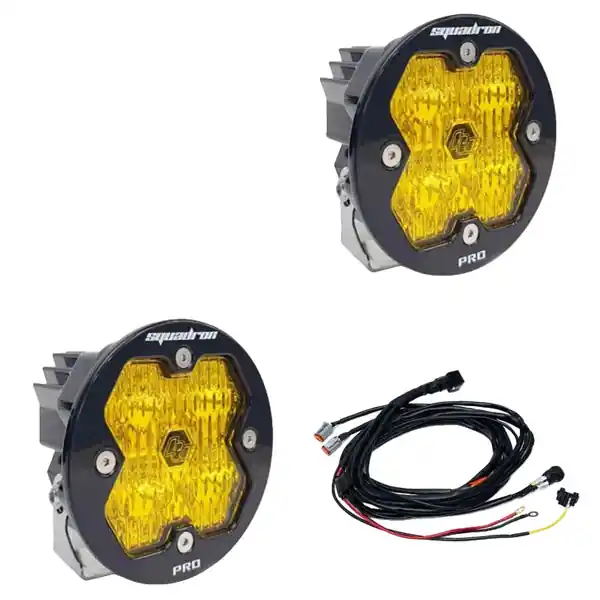 Baja Designs Squadron-R 2.0 Pro LED Wide Cornering (Pair) - Baja Amber