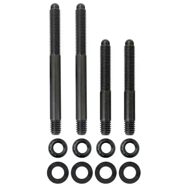 Moroso 2PC 5/16in-24 x 2.5in & 2 PC 5/16in-24 X 3.5in Long 12-Point Nuts Carb Stud Kit w/Bracket