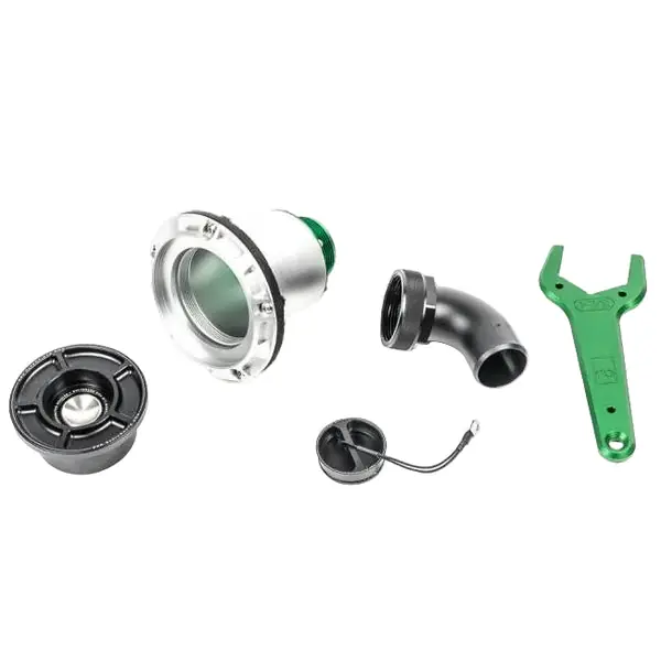 Radium Engineering Remote Mount SVF Swing Valve Filler 1.5in Elbow