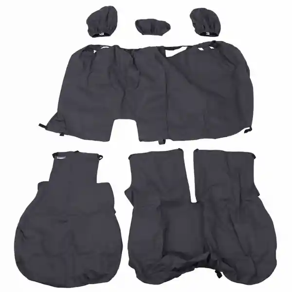 Covercraft 19-24 Chevrolet Silverado Polycotton SeatSaver Custom Second Row Seat Covers - Charcoal