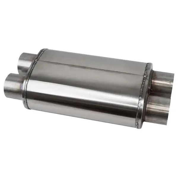 Corsa Pro-Series 304SS Packed Resonator - 3.0in Dual Inlet / Dual Outlet - 19in OAL