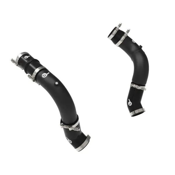 aFe BladeRunner 3in & 3-1/2in AL Hot and Cold Charge Pipe Kit Black RAM Diesel Trucks 25-26 L6-6.7L