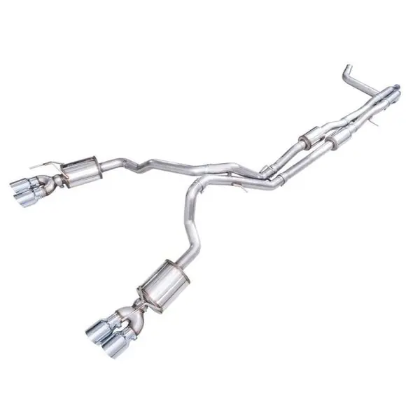 AWE 2021+ Chevy Tahoe/GM Yukon 6.2L 0FG Edition Cat Back Exhaust - Quad Chrome Silver Tips