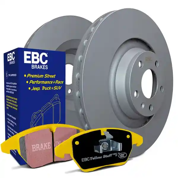 EBC Brake Pad and Rotor Kit Yellowstuff Pads + Rotors Rear BMW