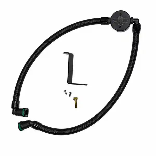 J&L 24-26 Ford Mustang EcoBoost Driver Side Oil Separator 3.0 - Black Anodized