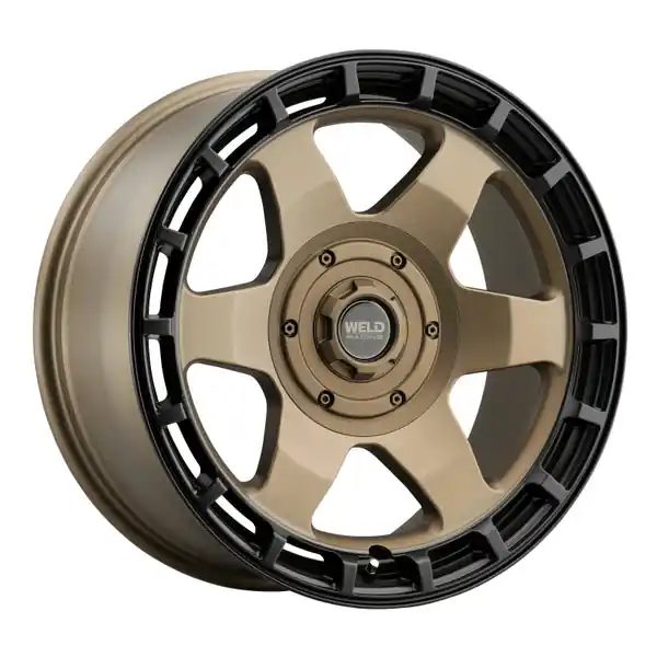 Weld Off-Road Ridge 17x9 - 5x114.3 / 5x127 BP - ET-12 - 78.1mm CB - Satin Bronze Wheel (Black Ring)