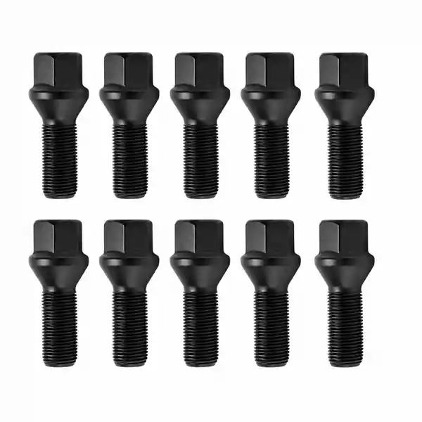 H&R Wheel Bolts 14 X 1.5 / Length 40mm / Mercedes Ball / Head 17mm - Black - Set of 10