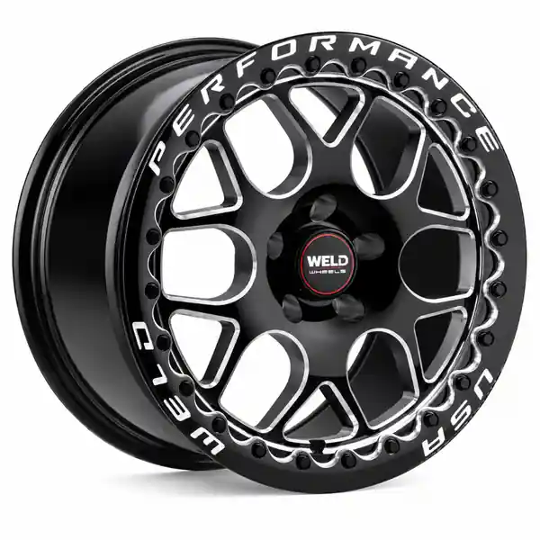Weld Solana Beadlock 17x10 / 5x120 BP / ET42 / 78.1mm Bore - Gloss Black