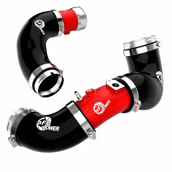 aFe BladeRunner 22-23 Kia Stinger L4-2.5L (t) Aluminum Hot and Cold Charge Pipe Kit - Red