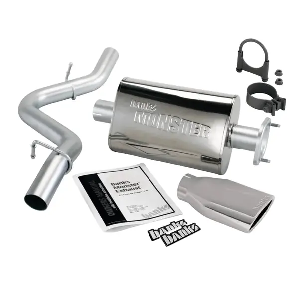 Banks Power 04-06 Jeep 4.0L Wrangler Monster Exhaust System - SS Single Exhaust w/ Chrome Tip