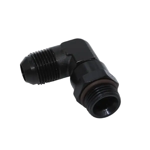 Fragola -10AN x 7/8 - 14 (10) 90 Degree Swivel - Black