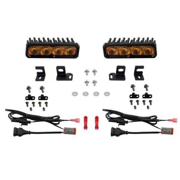 Diode Dynamics 24-26 Toyota 4Runner Fog SS6 Sport LED Kit Yellow 3000K
