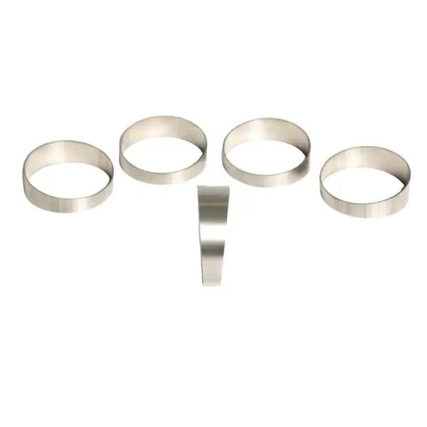 Ticon Industries 2.5in 45 Degree 3.75in CLR Loose Radius 1mm Wall Titanium Pie Cuts - 5pk
