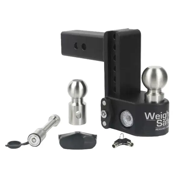 Weigh Safe 6in Drop Hitch w/Built-in Scale & 2.5in Shank (10K/22K GTWR) w/WS05 - Steel