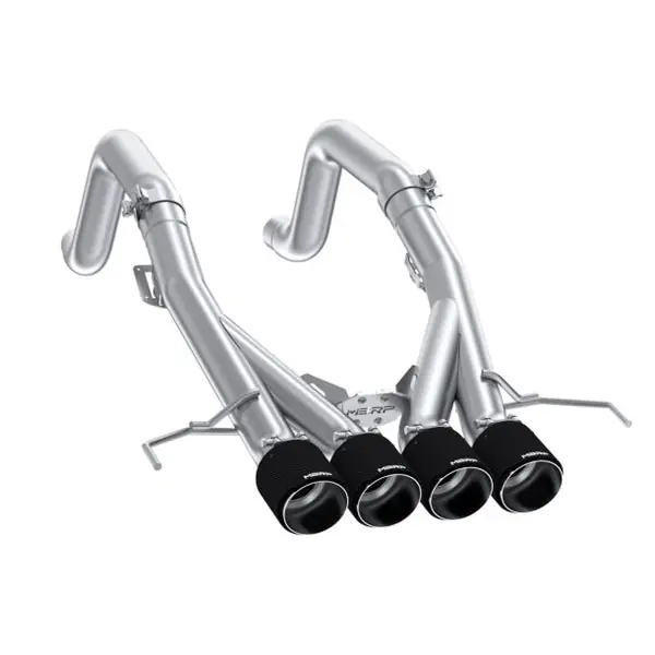 MBRP 14-19 Chevrolet Corvette 6.2L 3in Axle-Back Muffler Bypass Quad Exit Carbon Fiber Tips