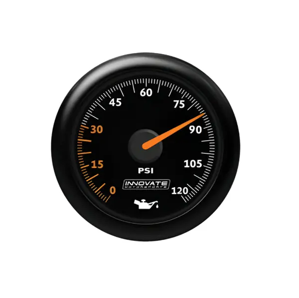 Innovate MTX Analog Oil Pressure Gauge 0-120psi - Black Dial