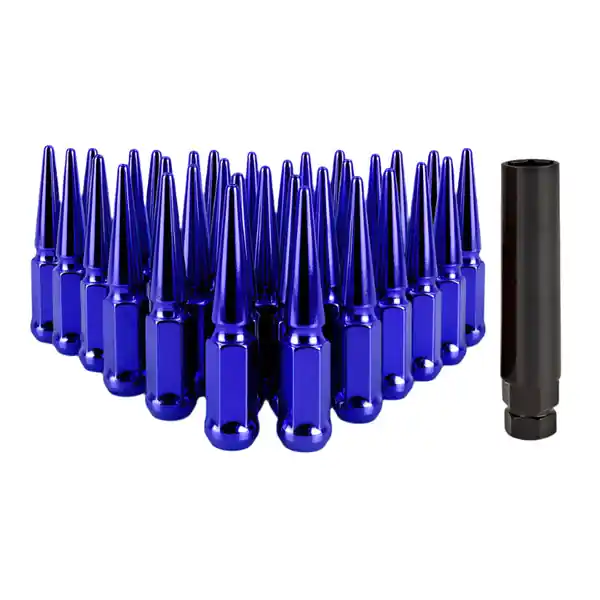 Mishimoto Mishimoto Steel Spiked Lug Nuts M14 x 1.5 32pc Set Blue
