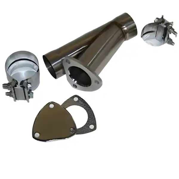 Granatelli 3.5in Stainless Steel Manual Exhaust Cutout Kit w/Slip Fit/Band Clamp