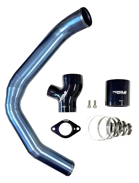 Torque Solution 12-21 Subaru WRX Top Mount Charge Pipe - Titanium Burnt Blue