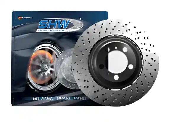 SHW 08-14 Mercedes-Benz CL63 AMG Rear Dimpled Lightweight Brake Rotor (2214230812-28)