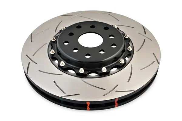 DBA 04-07 STi/2017 BRZ w/Perf. Pkg. 10 Hole Front Slotted 5000 Series 2/PC Rotor Assembled w/Blk Hat