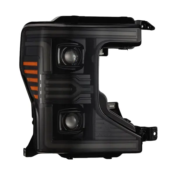 AlphaRex 20-22 Ford F-250/350/450 SD LUXX-Series LED Proj Headlights Alpha-Bk w/Acv Light SS & SBDRL