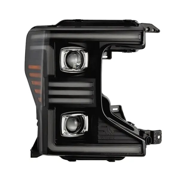 AlphaRex 20-22 Ford F150 Pro-Series Projector Headlights Black w/ Activation Light / Seq. Sig. / DRL