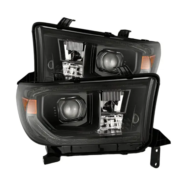 AlphaRex 07-13 Toyota Tundra / 08-17 Sequoia LUXX LED Proj HL Alpha-Blk w/Actv Light Seq. Sig + DRL
