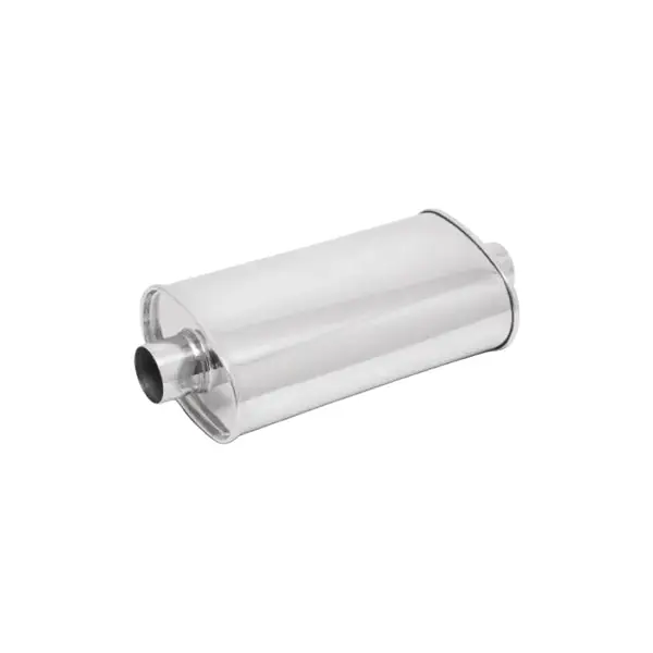 Vibrant 2in In/Out Center/Center Stainless Steel StreetPower Oval Muffler