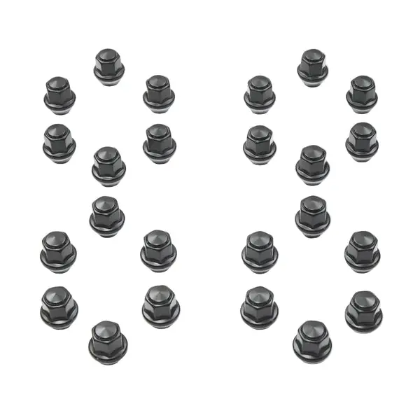 Ford Racing M14 x 1.5 Black Lug Nut - Set of 24