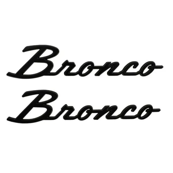 Ford Racing 21-24 Bronco Classic Script Fender Badge Kit - Gloss Black