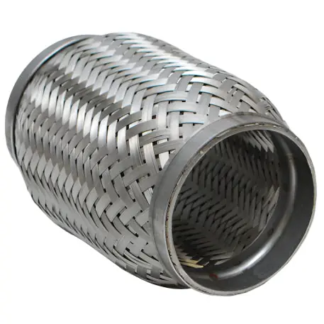 Vibrant SS Flex Coupling with Inner Braid Liner 2in inlet/outlet x 6in flex length