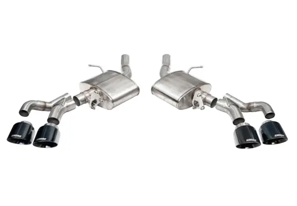 Corsa 22-25 Caddy CT5-V Blackwing 3in Axle-Back - Act. Exh. - Dual Rear Exit - Twin 4.5in Tips - Blk