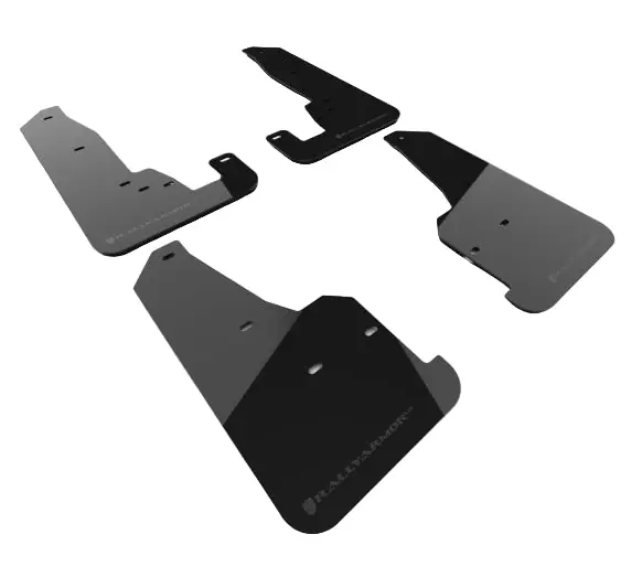 Rally Armor 18-22 Jeep Grand Cherokee SRT Trackhawk Black UR Mud Flap - Metallic Black Logo