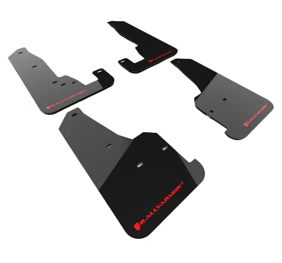 Rally Armor 18-21 Jeep Grand Cherokee SRT Trackhawk Black UR Mud Flap - Red Logo