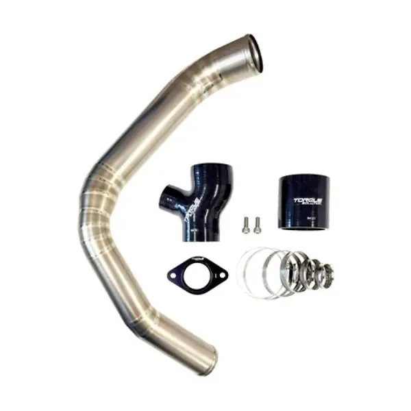 Torque Solution 15-21 Subaru WRX Top Mount Charge Pipe - Titanium Brushed / Raw
