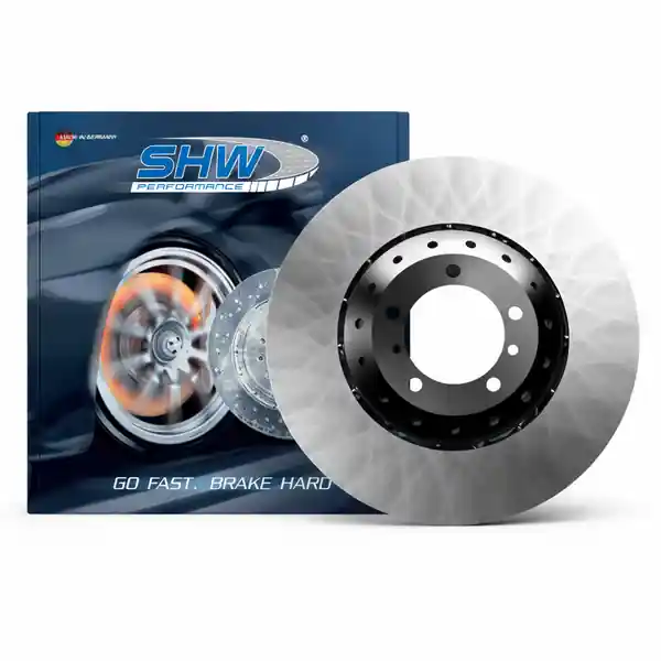 SHW 12-13 Audi TT Quattro RS 2.5L Front Drilled-Dimpled Lightweight Brake Rotor