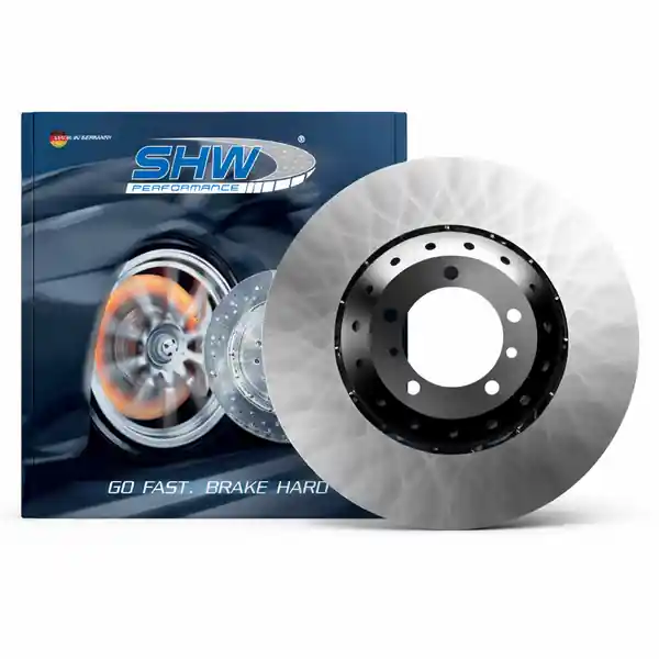 SHW 2003 Audi RS6 4.2L Right Rear Cross-Drilled Lightweight Brake Rotor